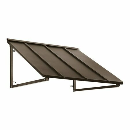 AWNTECH Houstonian 3' x 2' Bronze Heavy-Duty Metal Standing Seam Awning 237H223BRZ